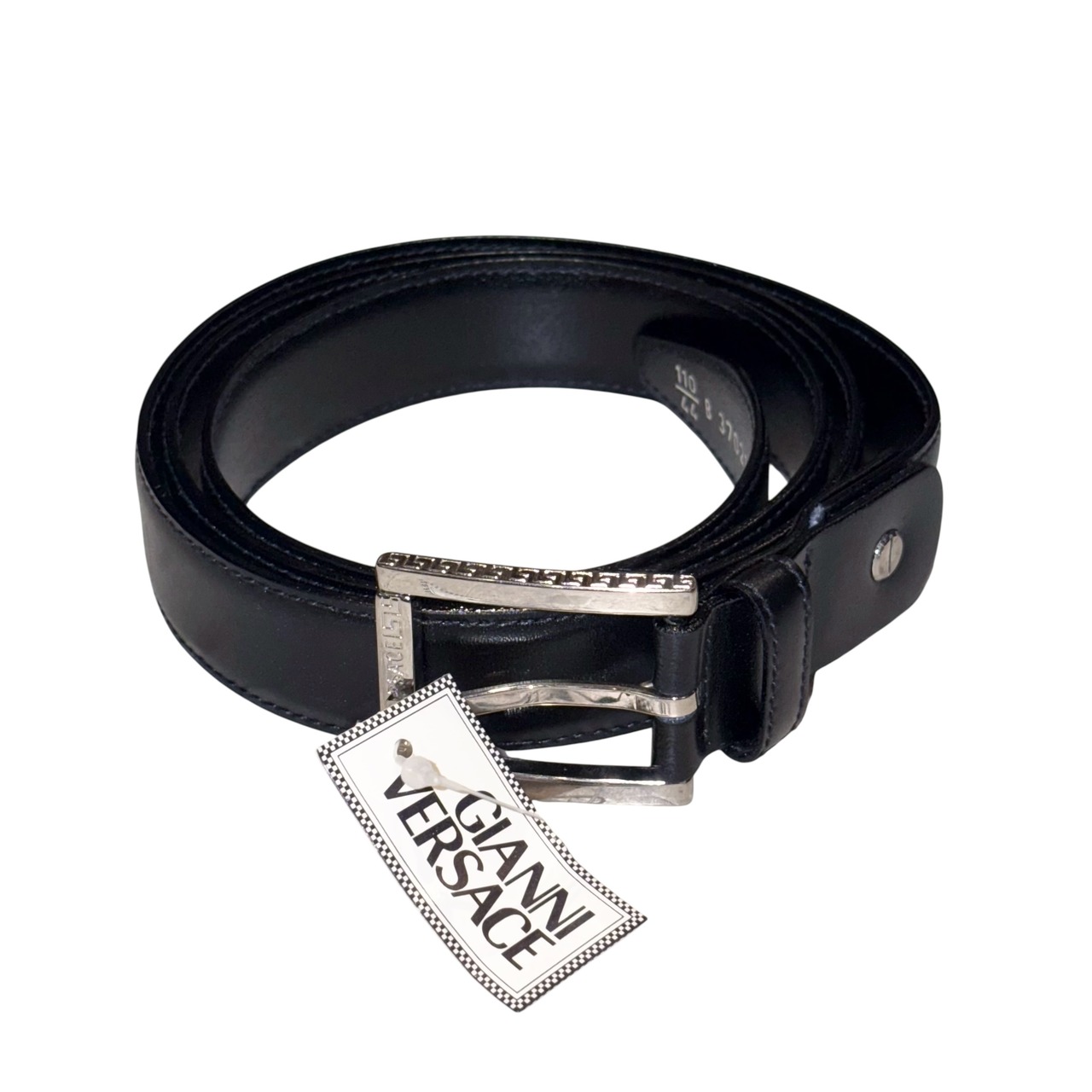 (nos) vintage GIANNI VERSACE black leather belt
