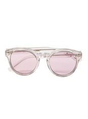 Raza Round Glasses - Clear × Pink -