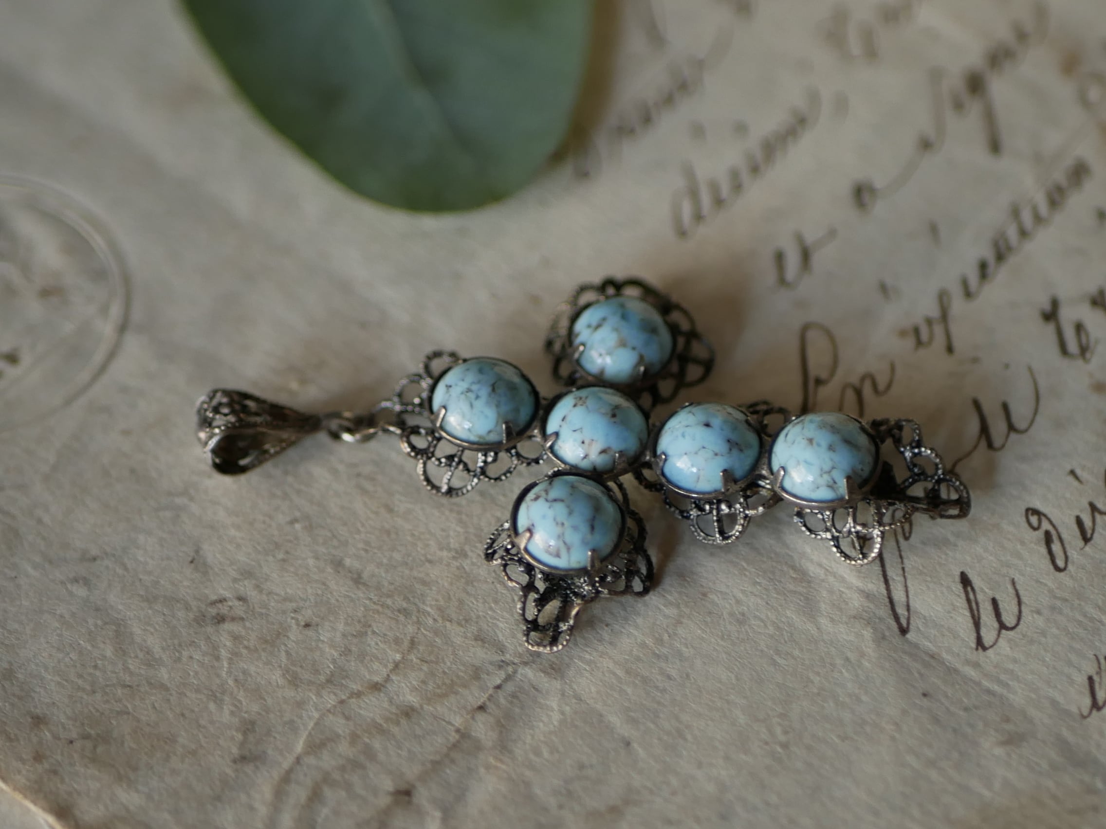 クロス ネックレストップ ペンダントトップ フランスアンティーク