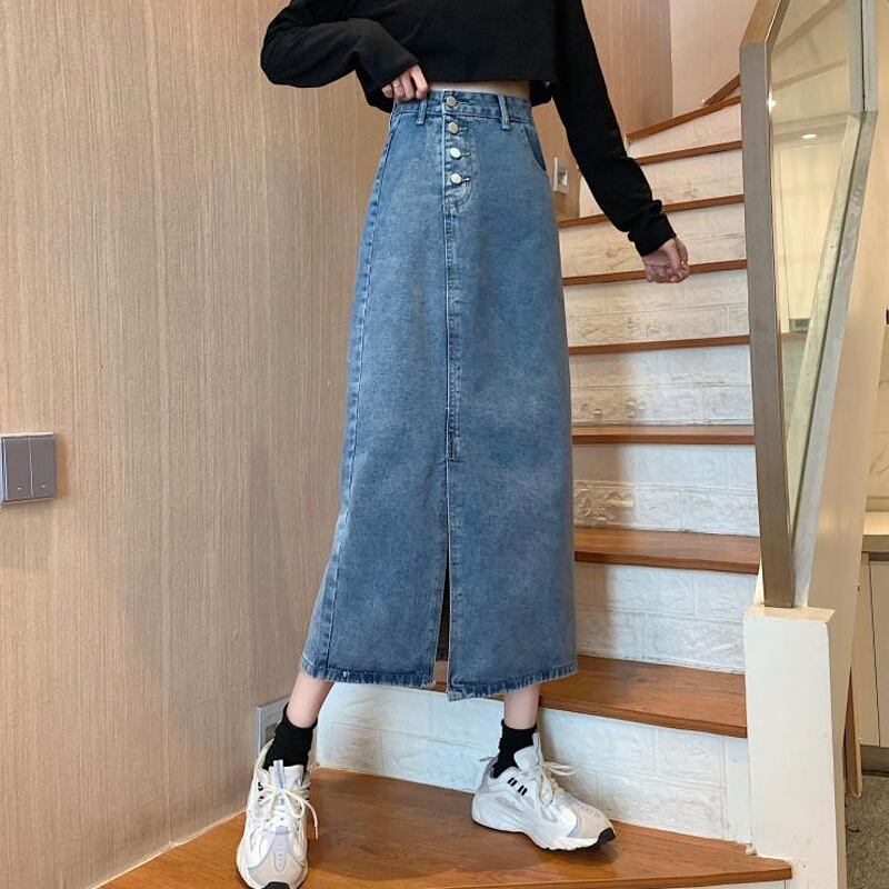 ウェストスリムAラインスカート スプリング 春物 試着室4837043820