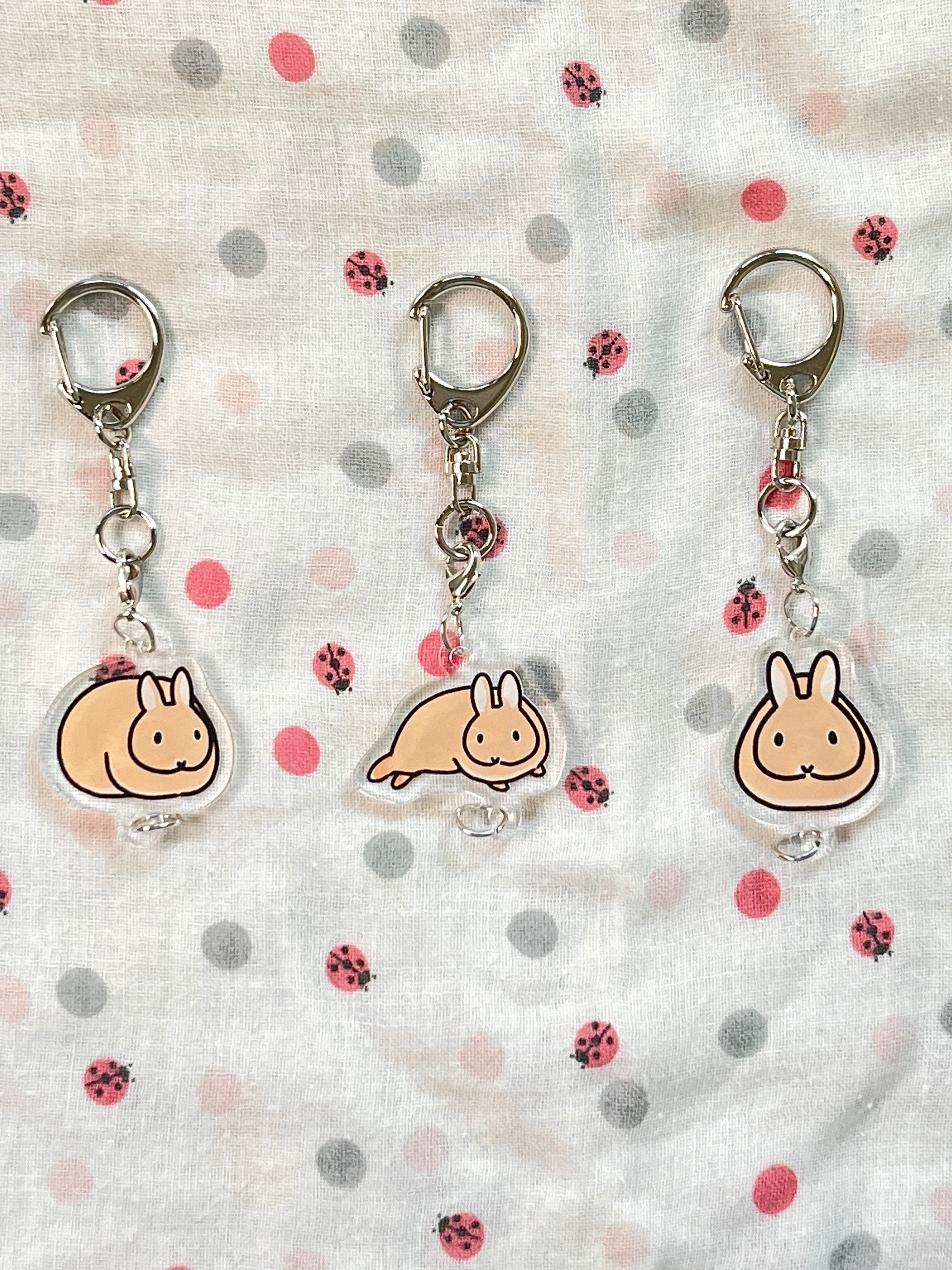 3連キーホルダーシェア用ナスカン | ペットイラストはぐもふ