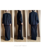 oval button import black shirt-5190-3