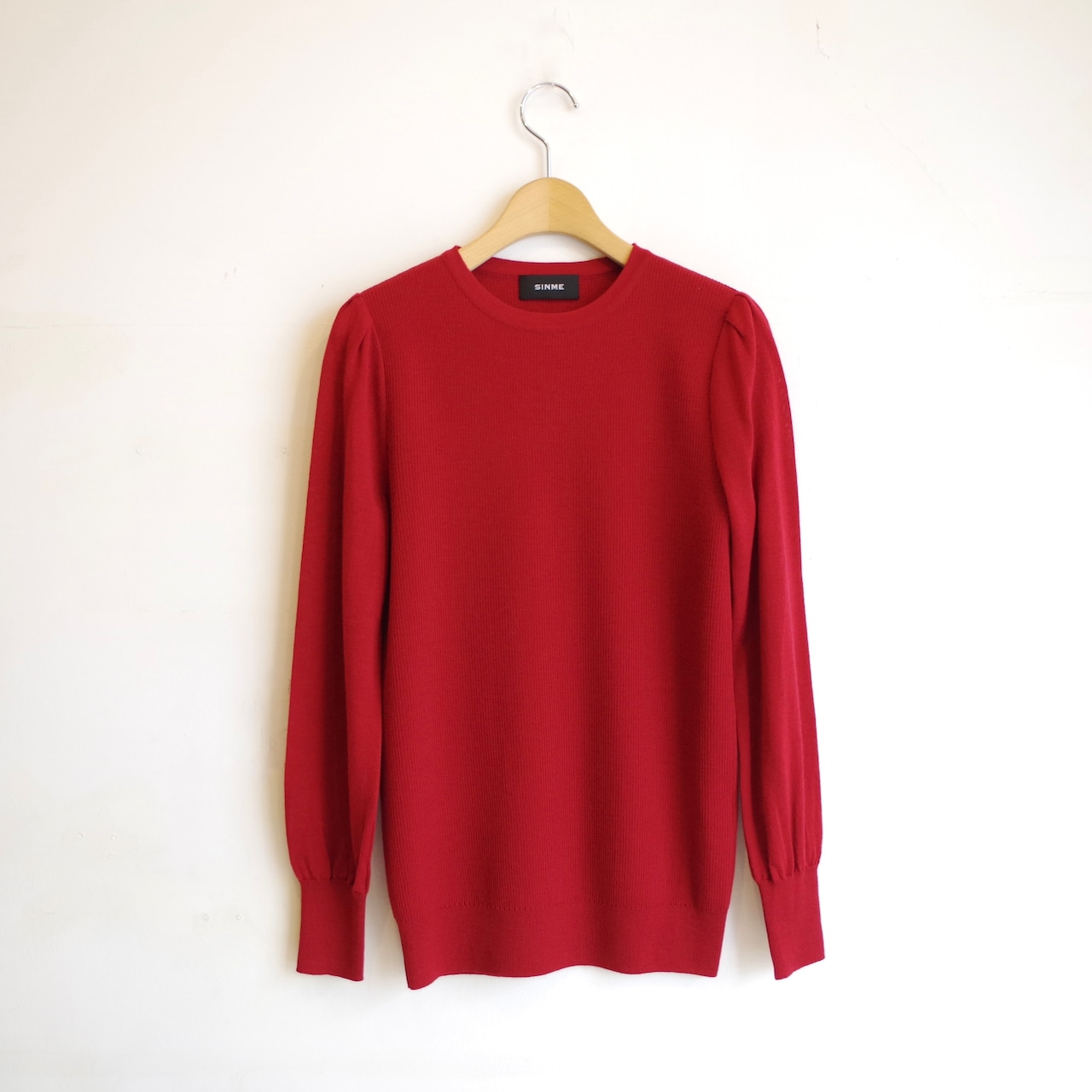 SINME ラウンドネックニット レッド