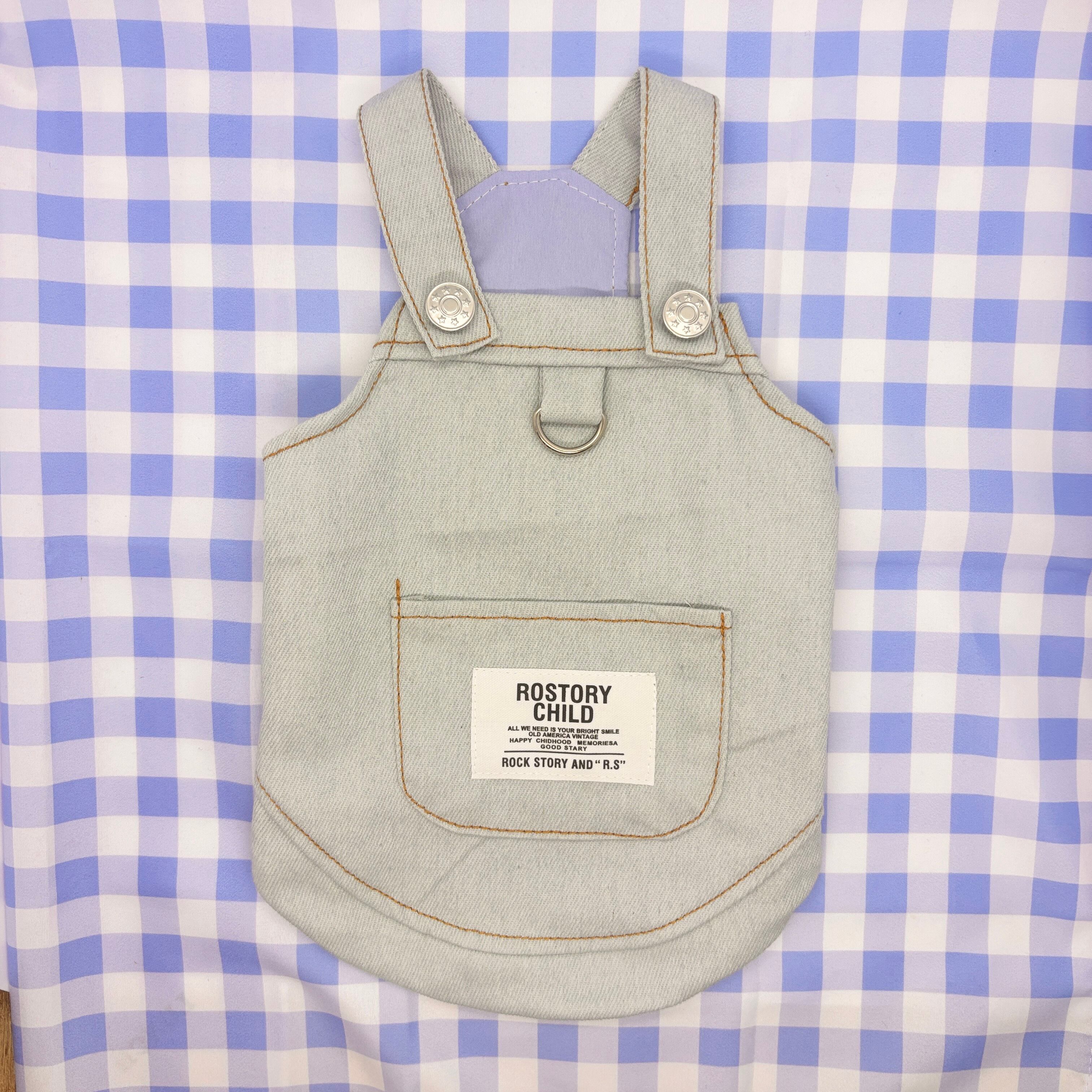 犬服　わんこ服　ペット服　デニムワンピース 犬用 春夏 ペット用品 BQ3330　Mサイズ