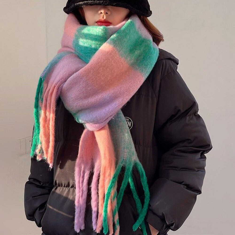 カシミヤ風 マフラー レディース 大判 秋冬 防寒 保温 おしゃれ 大人 かわいい きれいめ フェミニン チェック柄 ストール 大人可愛い 大人女子