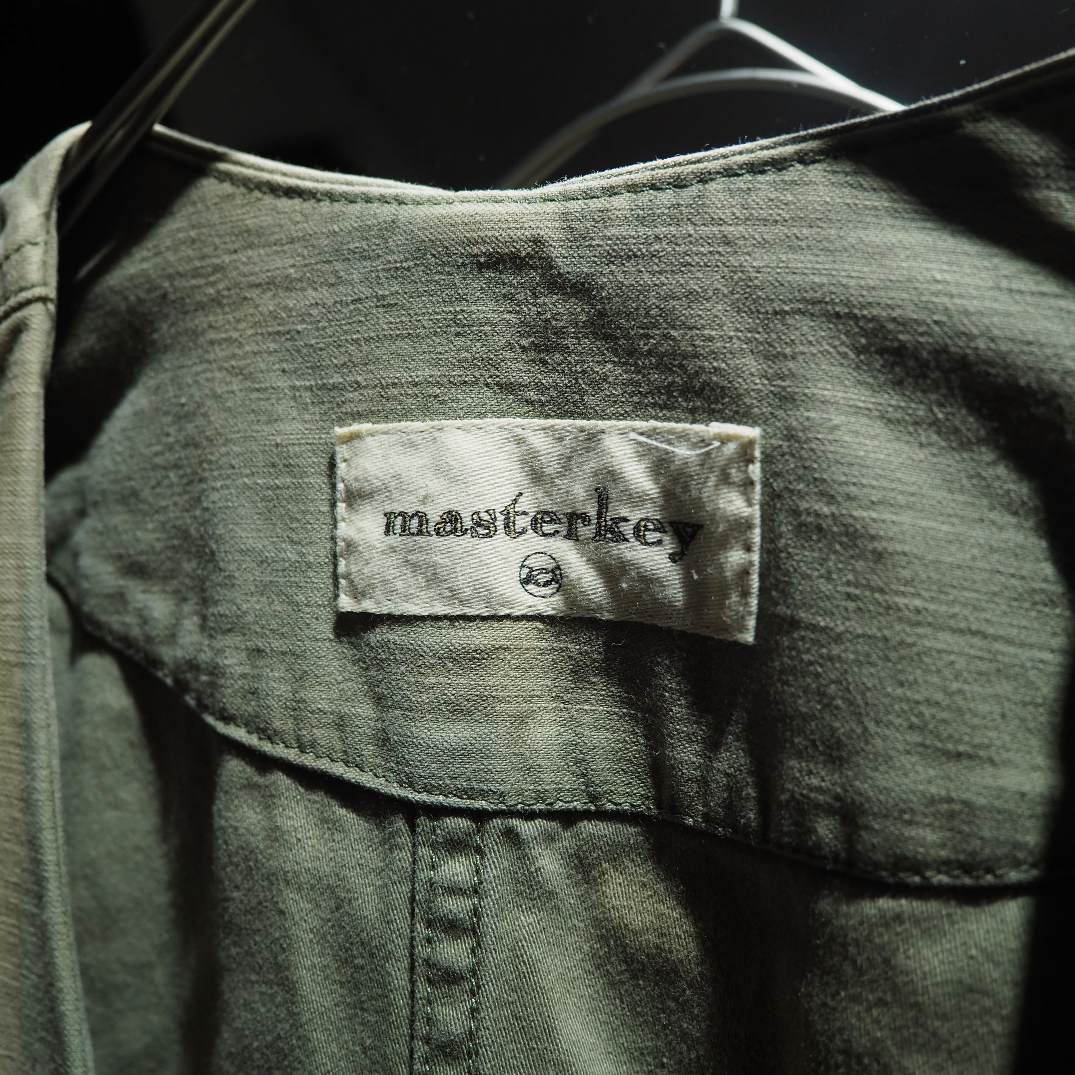 " MasterKey " No collar aging processing military jacket