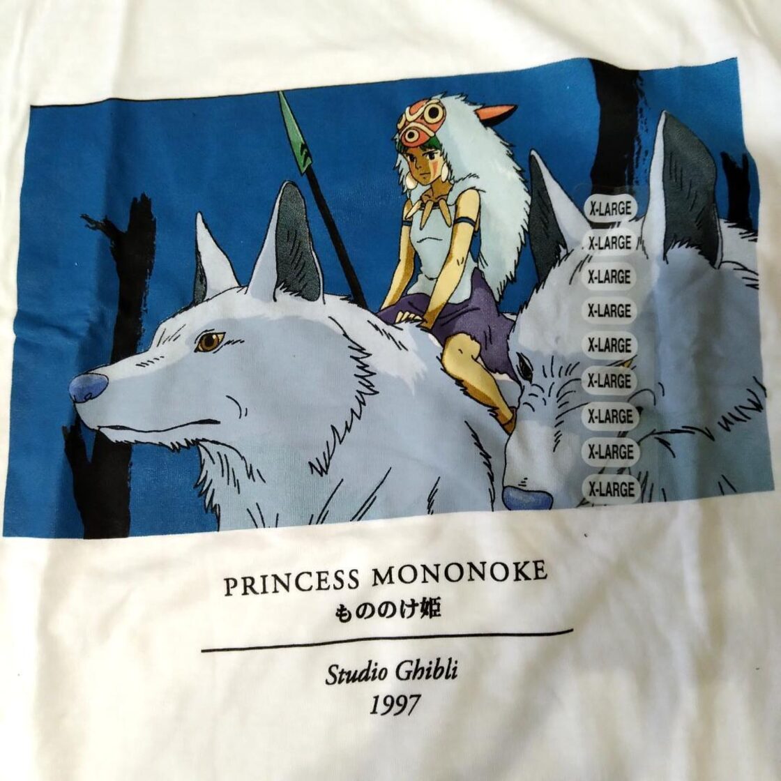 もののけ姫 Tシャツ XLサイズ 白 ジブリ アニメTシャツ ムービーT 