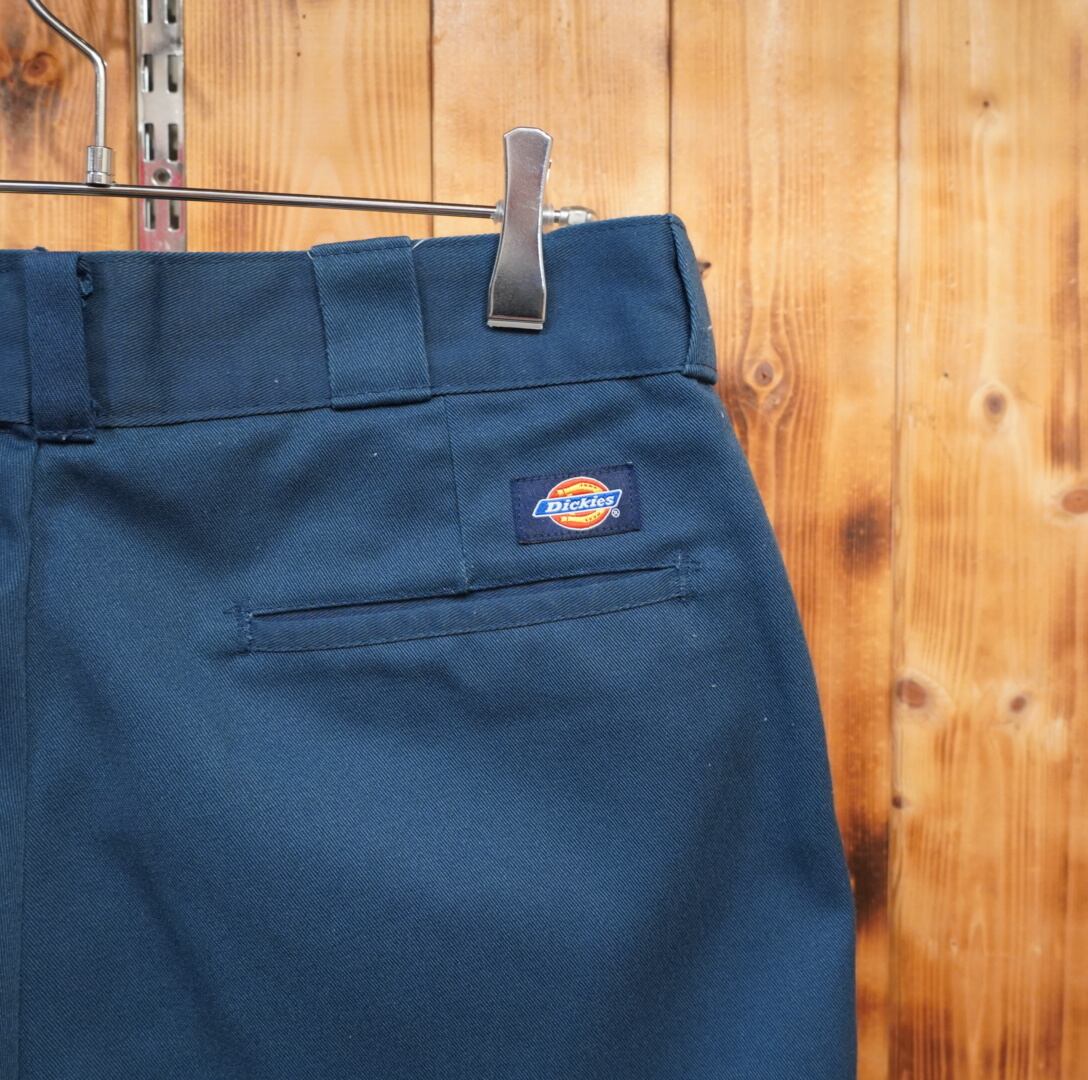 90s usa製 dickies チノパン W31/ディッキーズ ワークパンツ ネイビー