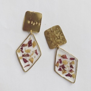 plate earring / pierce