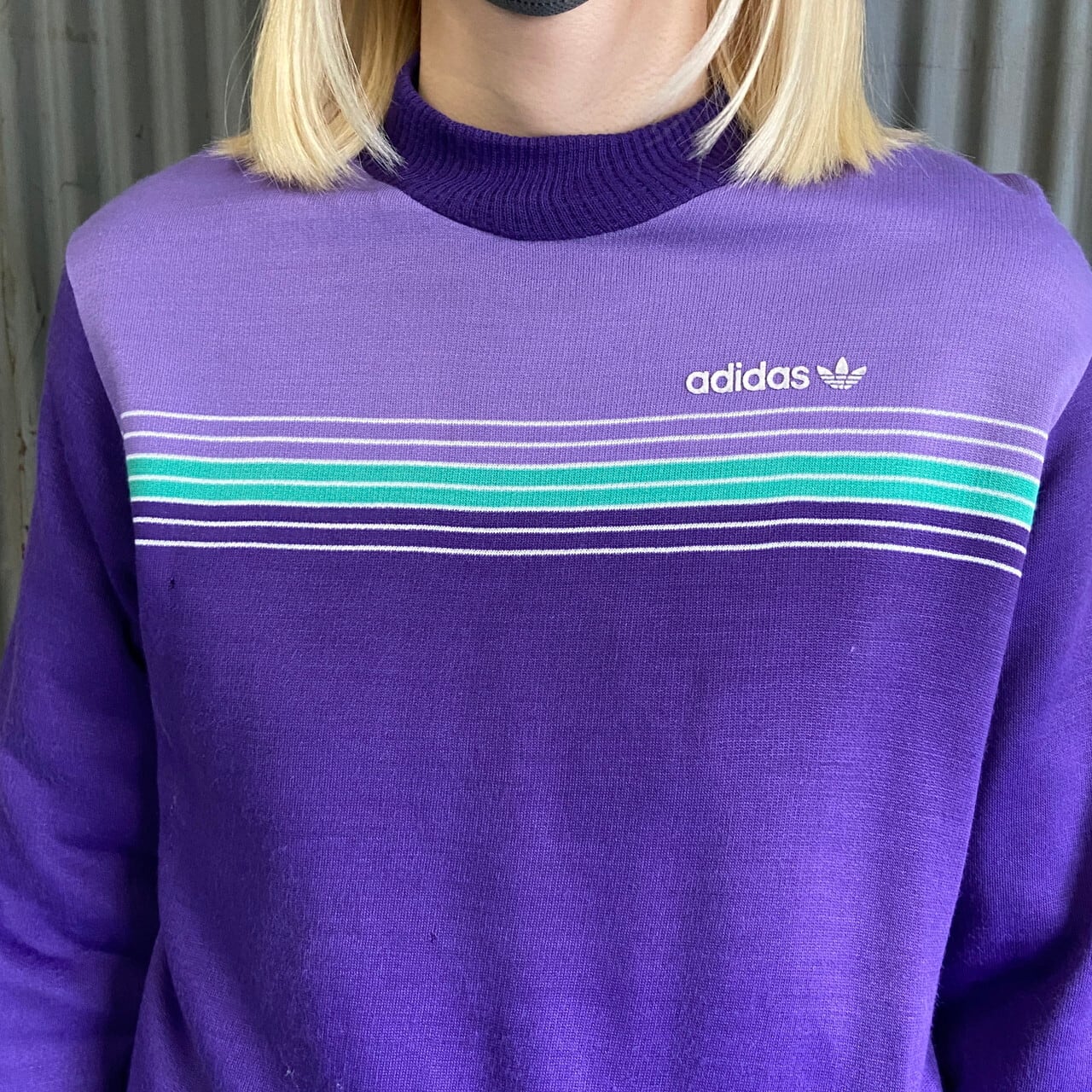 70年代 フランス製 adidas アディダス VENTEX社製 アクリルスウェット