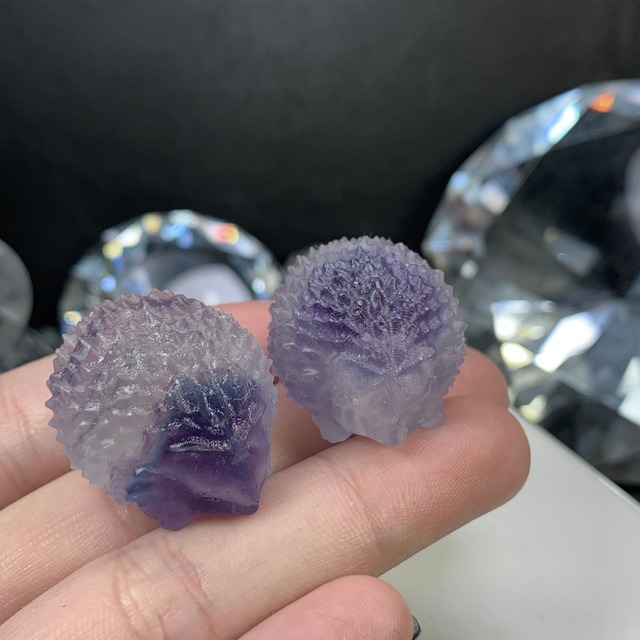 7.可愛いフローライトハリネズミさん☆ペアセット