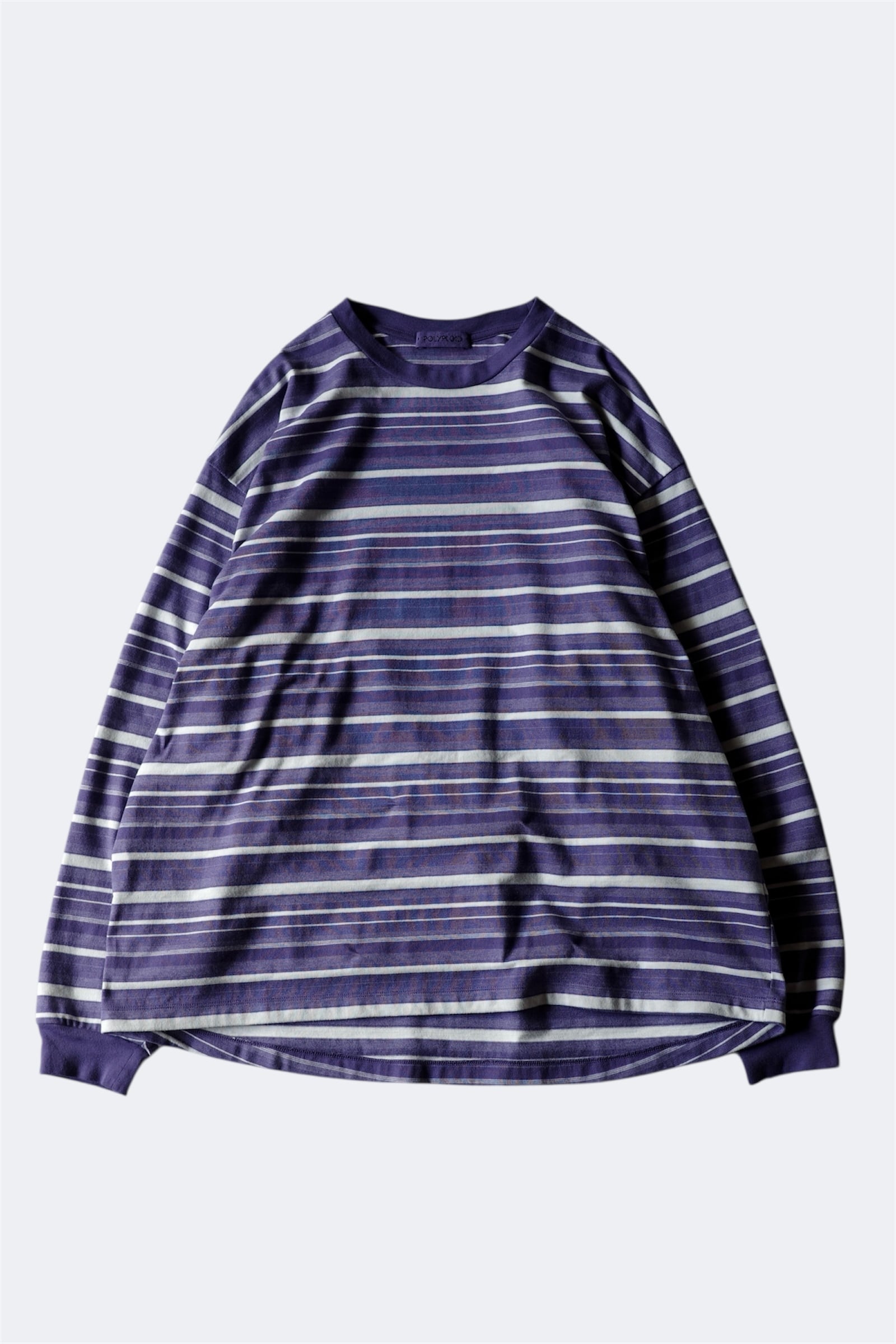POLYPLOID【OVERSIZE LONGSLEEVE B -White/ Dark Purple-】