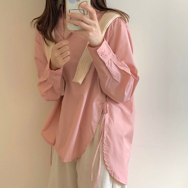 サイドスリットデザインシャツ 10615