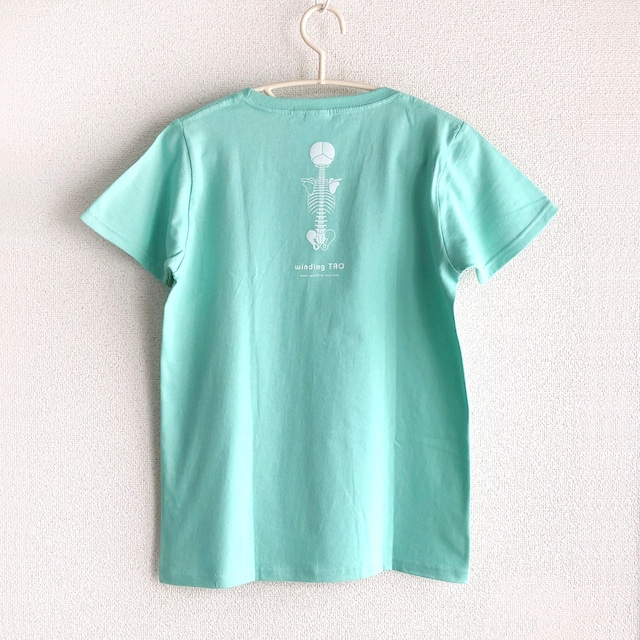 背骨Tシャツ【アイスグリーン／レディースLサイズ】☆現品限り