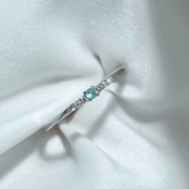 パライバトルマリン ブラジル産 リング 0.03ct D0.048ct pt900 Paraiba Tourmaline