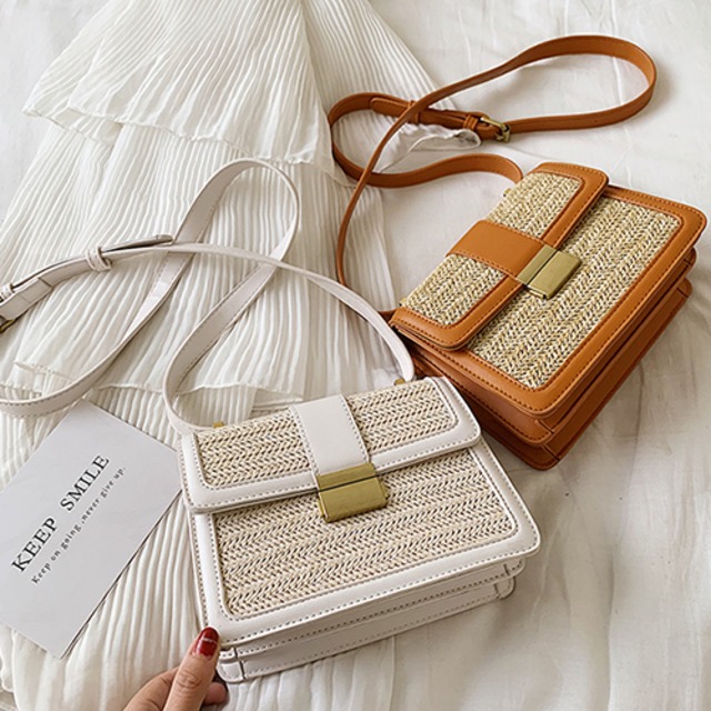 メッシュ スクエアバッグ ショルダー ポシェット★３色