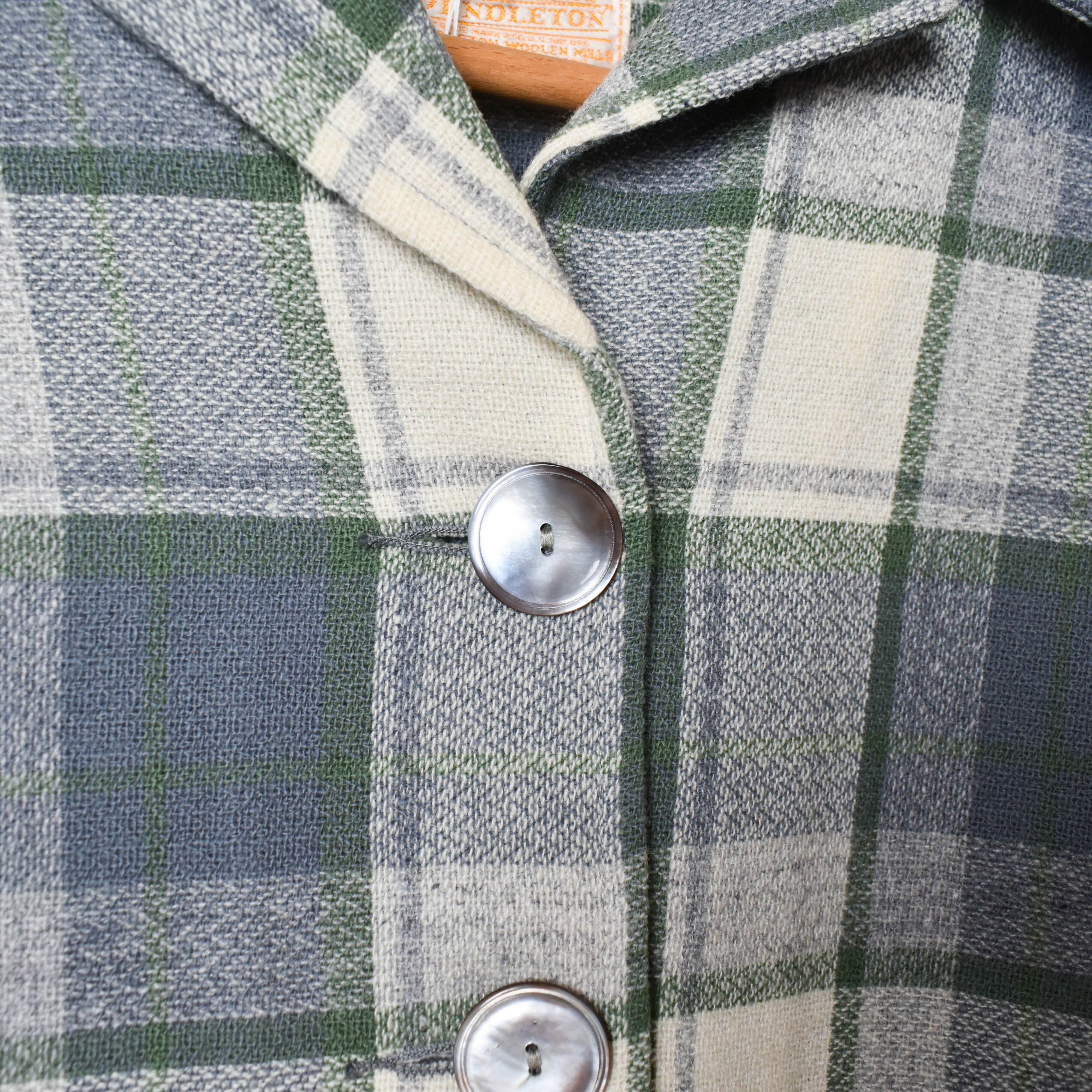 [USED] PENDLETON / MADE IN USA open collor check shirts