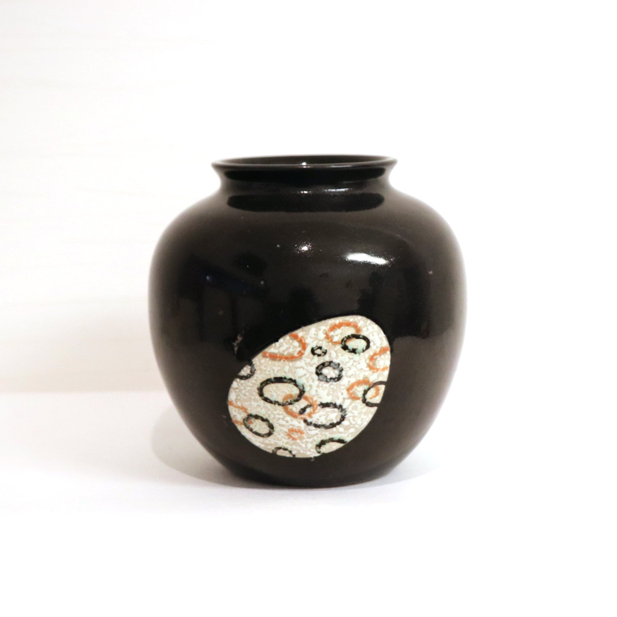 壺型花瓶・花器・陶器・モダン・ブラック・No.200815-005・梱包 壺型花瓶・花器・陶器・モダン・ブラック・No.200815-005・梱包