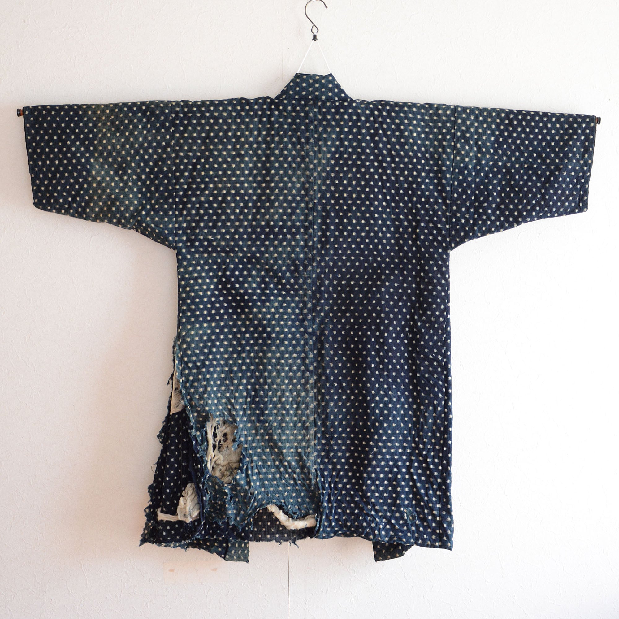 襤褸綿入れ半纏羽織藍染雪ん子絣着物ジャケットジャパンヴィンテージ  