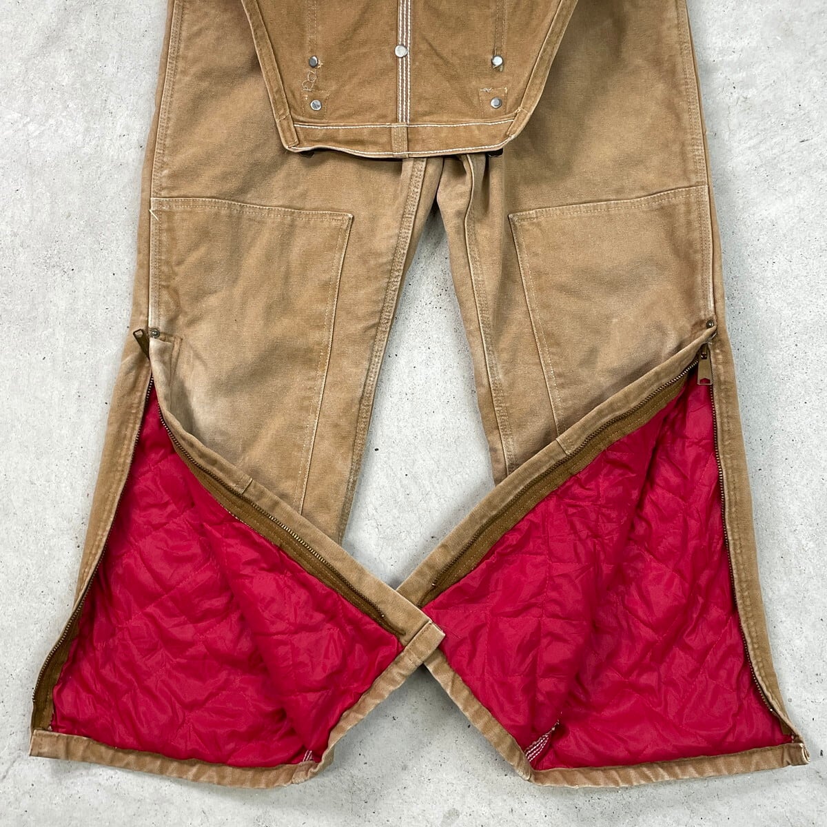 【週末セール】 80sヴィンテージ カーハート ダブルニー・オーバーオール 80年代 USA製 Carhartt カーハート ダック地 ダブルニー