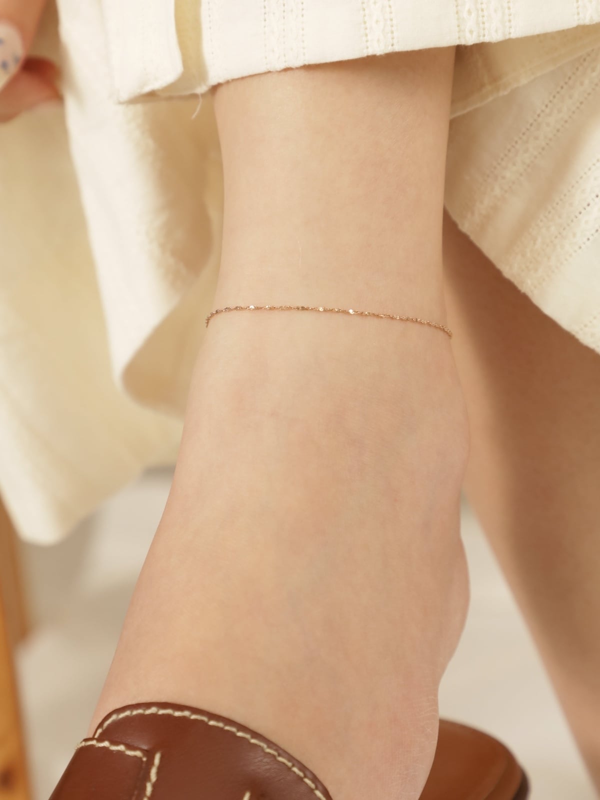 316L briller chain anklet #a20 | rani