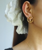 ダブルサークルピアス/020025