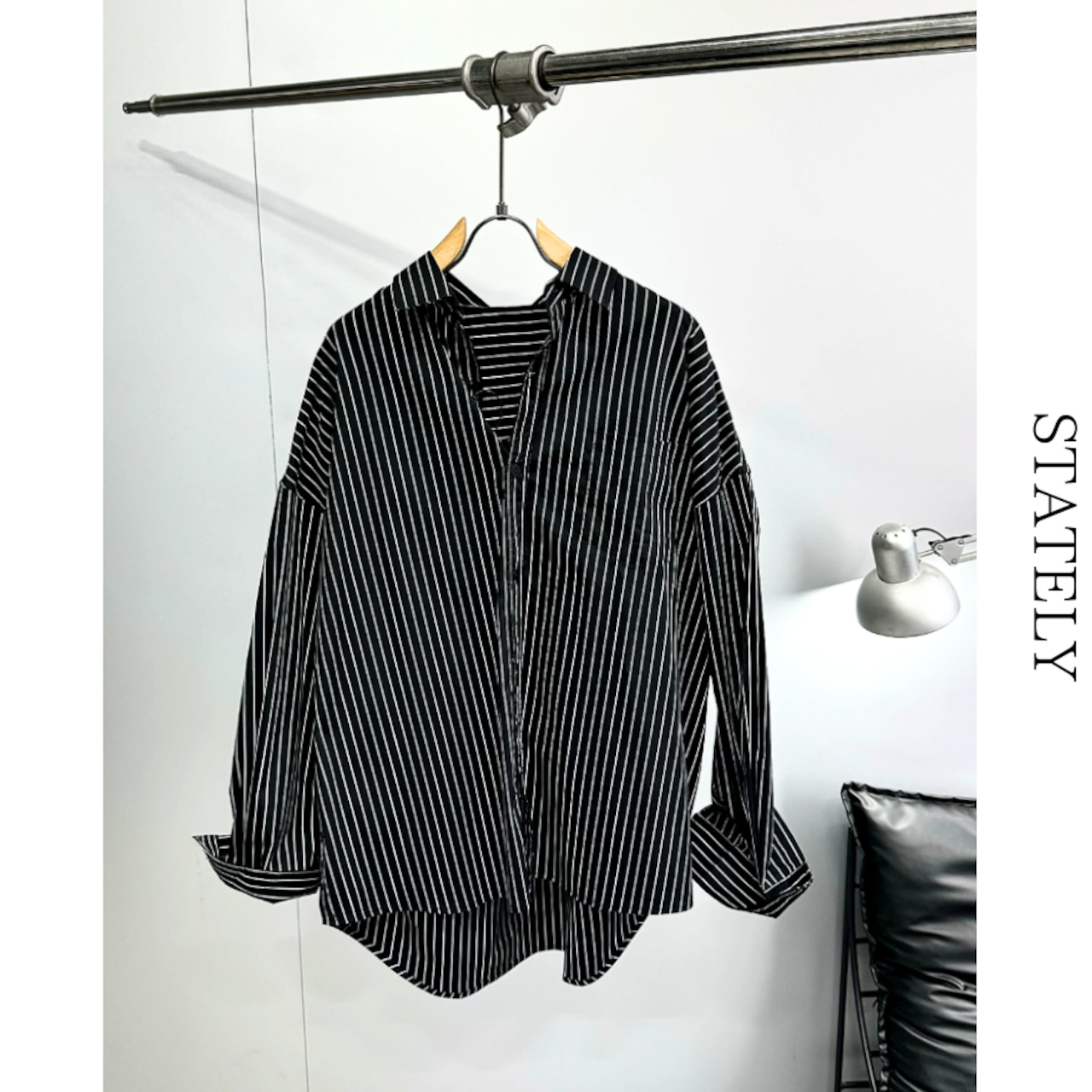 Pinstripe Flow シャツ/2color_T230・画像5