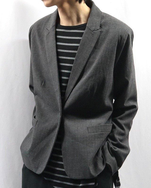 herringbone 1B single tailored jacket