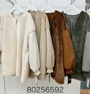 フェイクムートンリバーシブルコート80256592【dignitecollier】