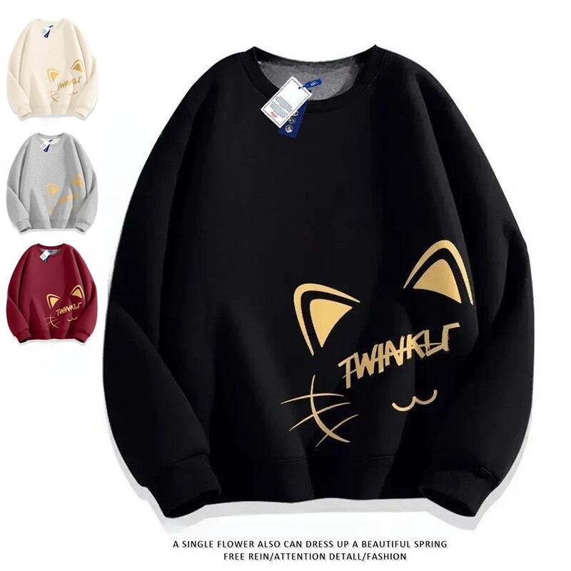 ♥可愛い猫柄配色トップス!【NSシリーズ】☆トップス☆ 4color