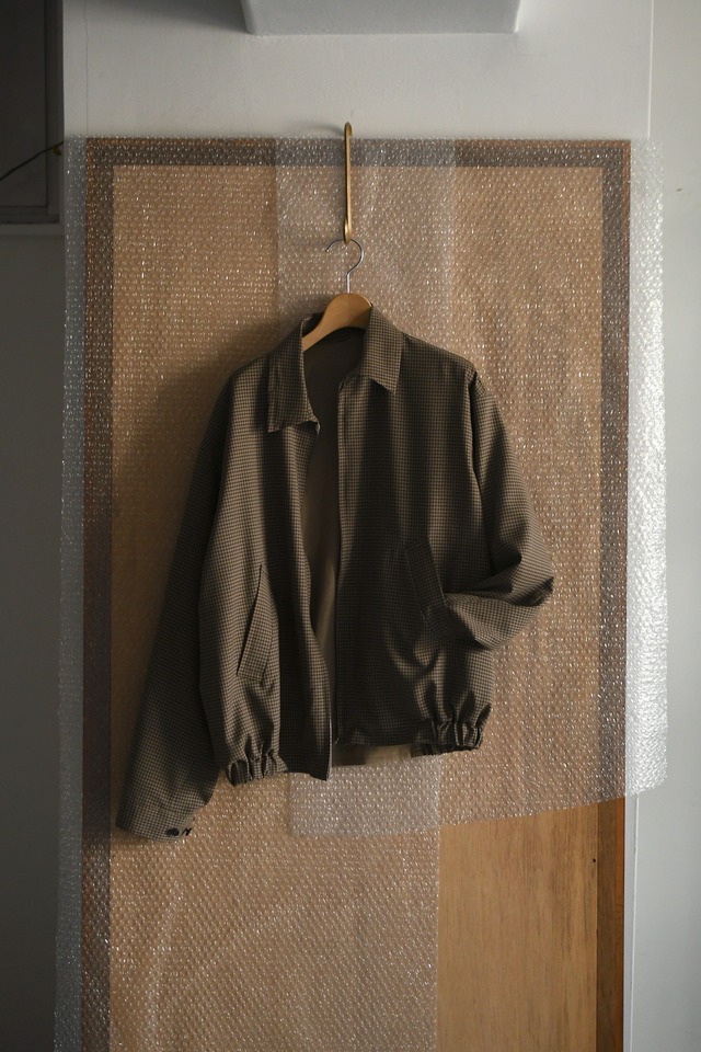 KAPTAIN SUNSHINE / Summer Wool Open Collar Shirt (Brown Plaid)