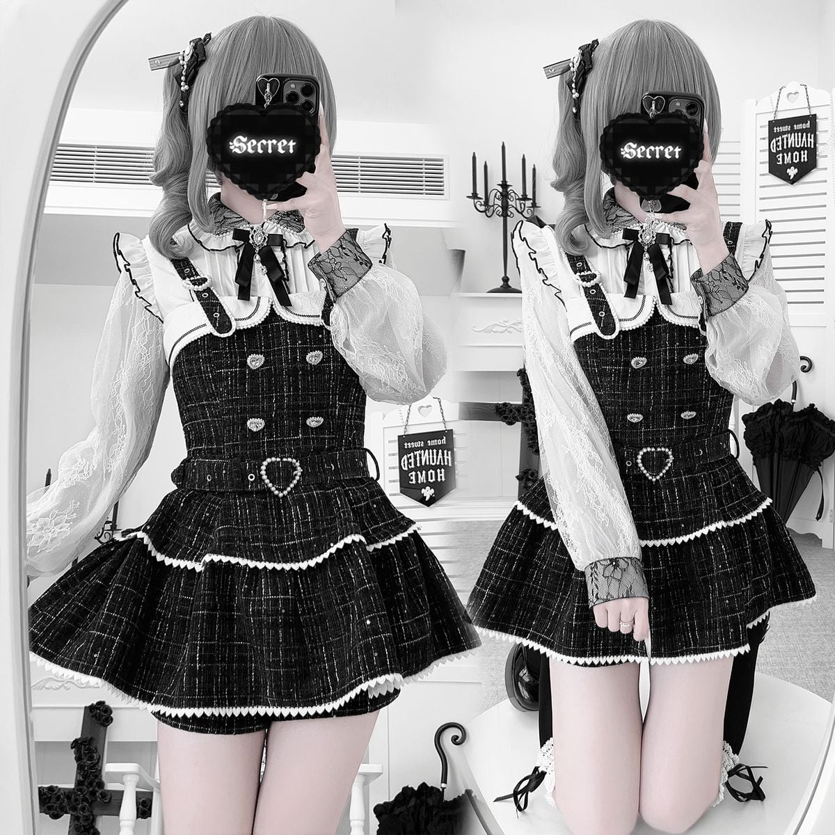 地雷系・量産型チェック柄JSKセットアップ：JSK | Maiden's Rêve