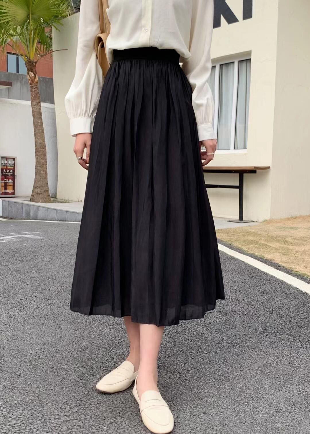 ミモレ丈フレアスカート　AJ2205-616