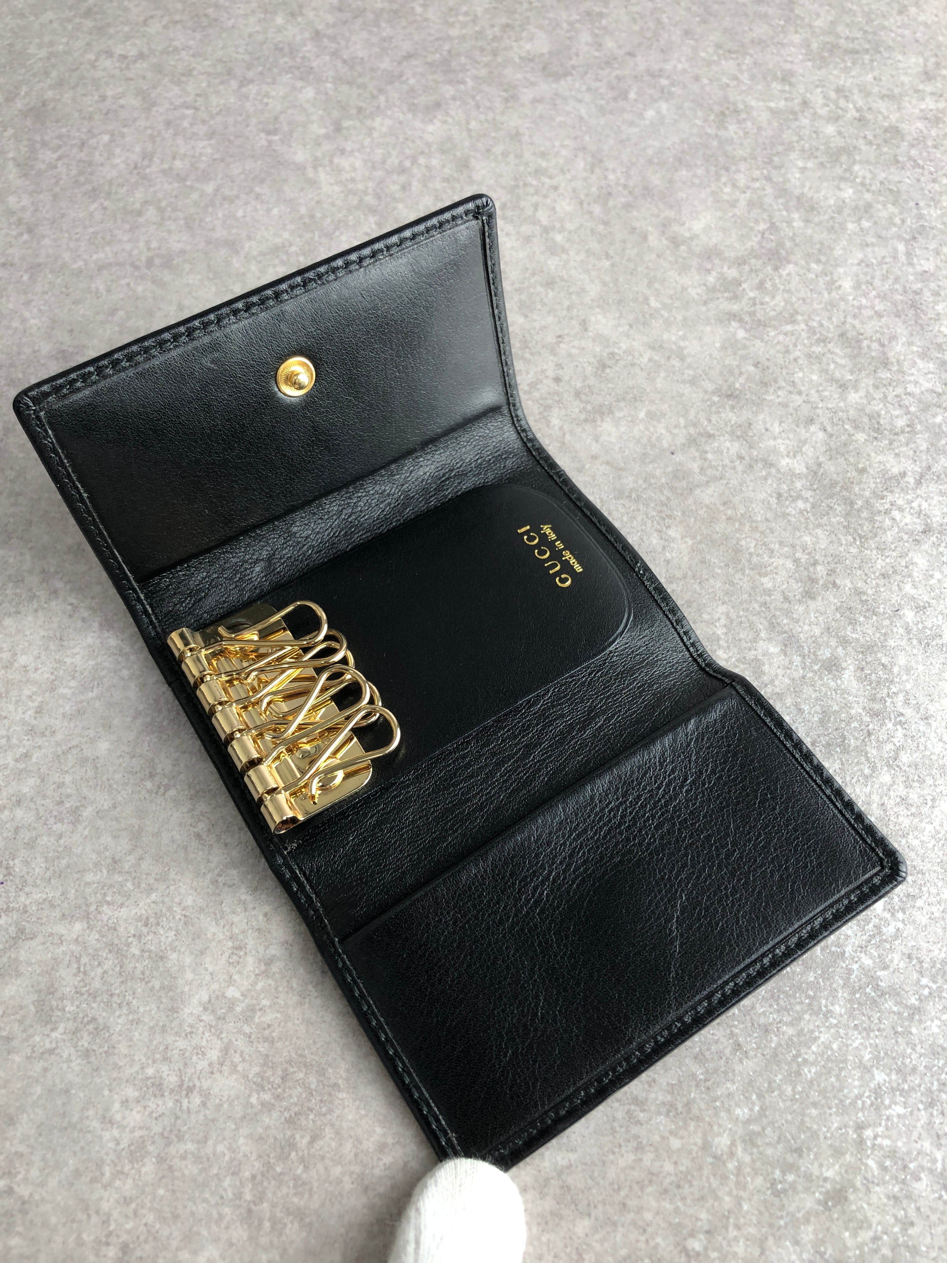 GUCCI グッチ キーケース ブラック バンブー レザー 6連 vintage