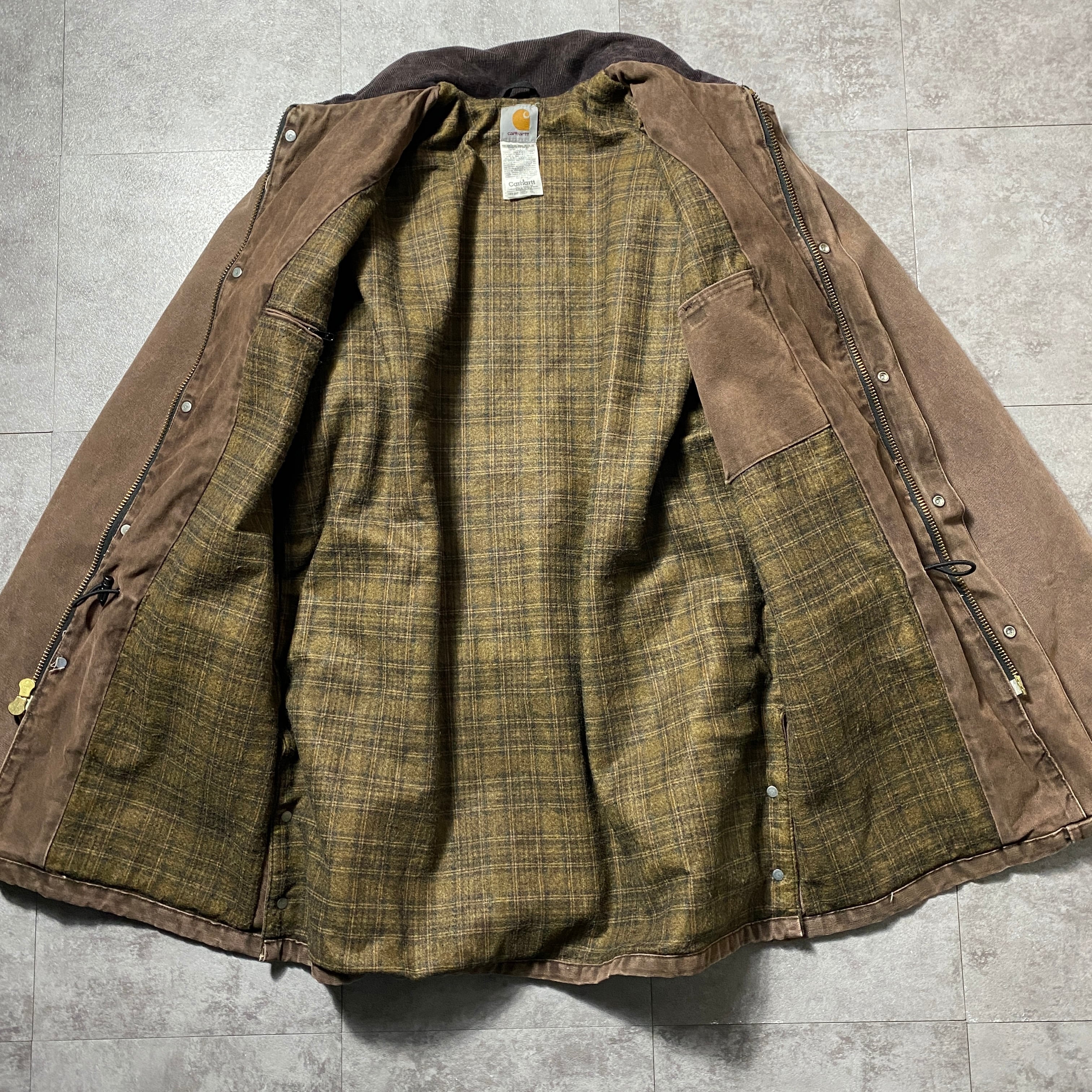 00's carhartt カーハート レザーパッチ コーデュロイ襟 ライナー