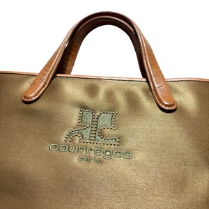 vintage COURREGES  satin fabric 2way bag