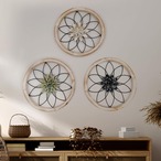 壁飾り アイアン 壁掛け インテリア 花 アートパネル ウォールデコレーション おしゃれ かわいい  カラフルフラワー 北欧 韓国 3個セット