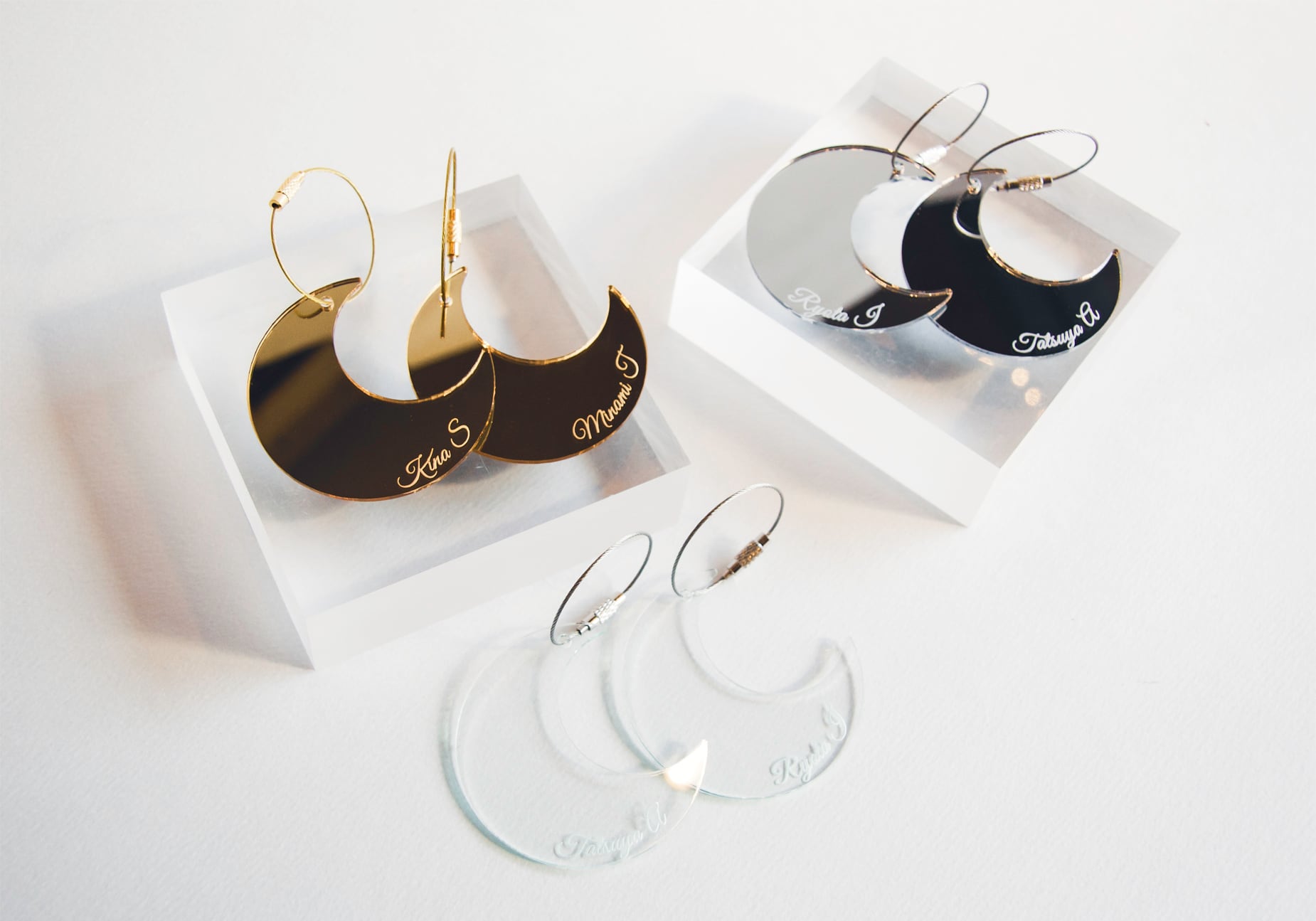 お月様の席札チャーム/エスコートカード | kinacreate