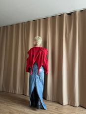 garter belt design red remake long t shirt-4357-9