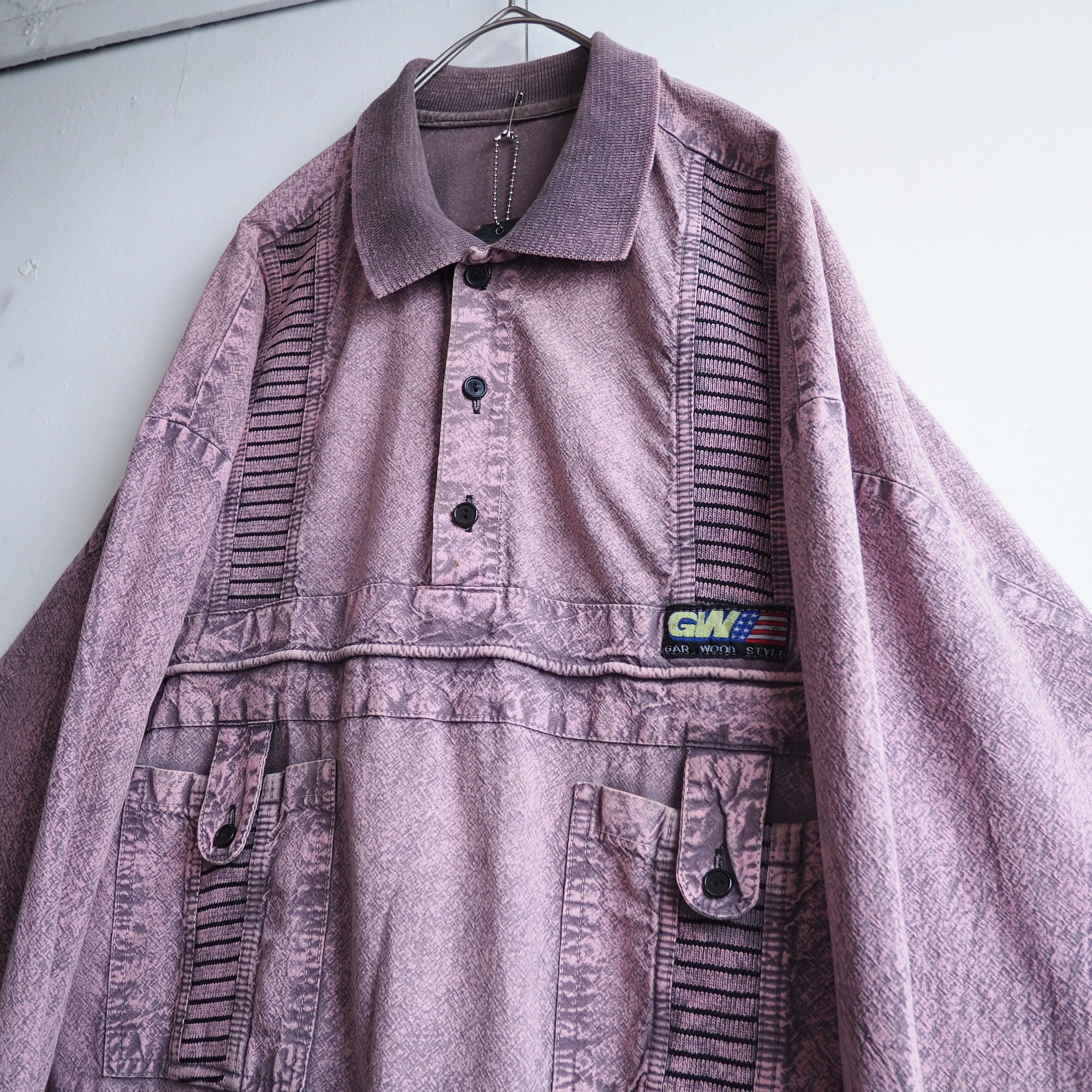 1990s Beautiful Thin pink staining vintage loose pull over shirt