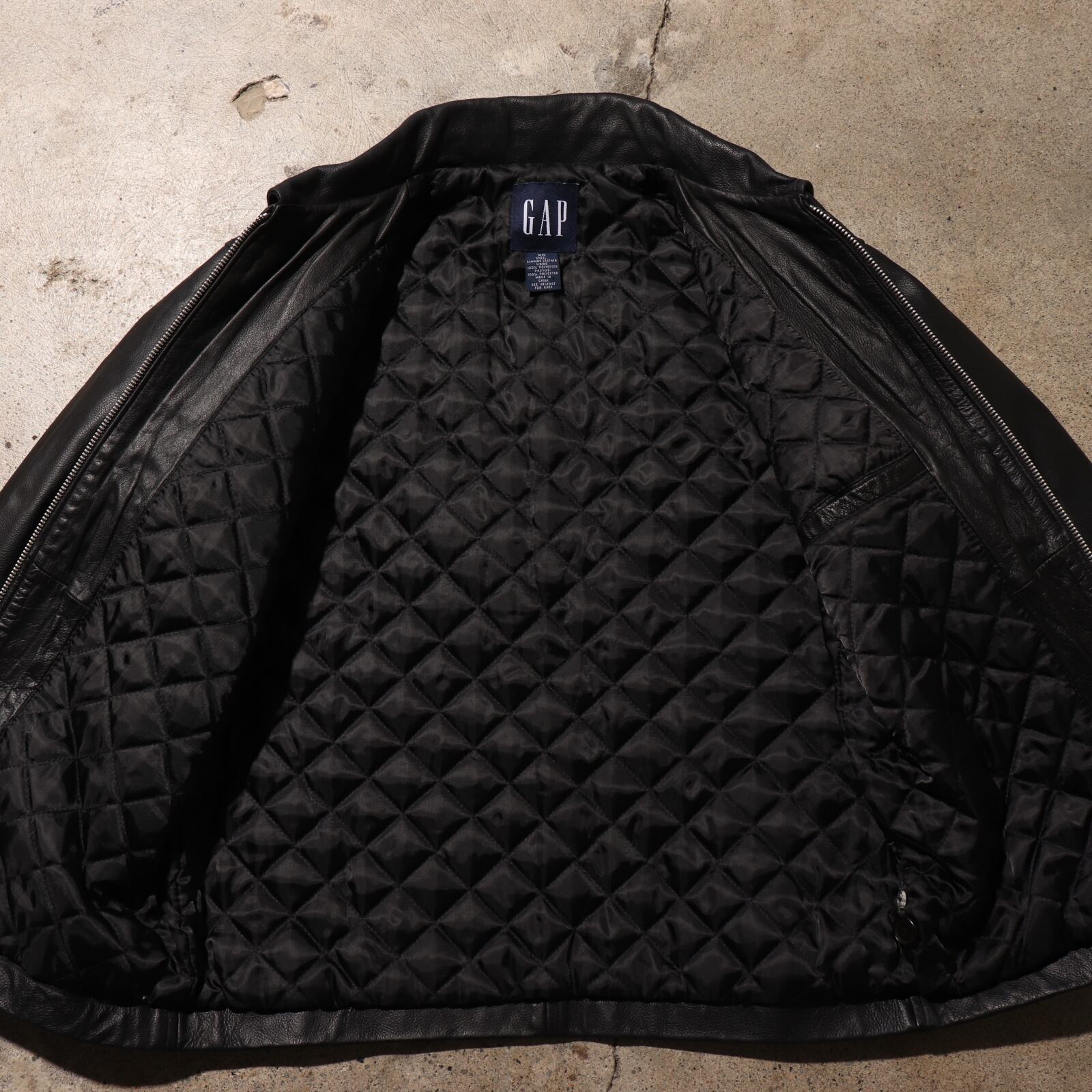 美品 XS OLD GAP 90s レザージャケット オールドギャップ 黒 本革 