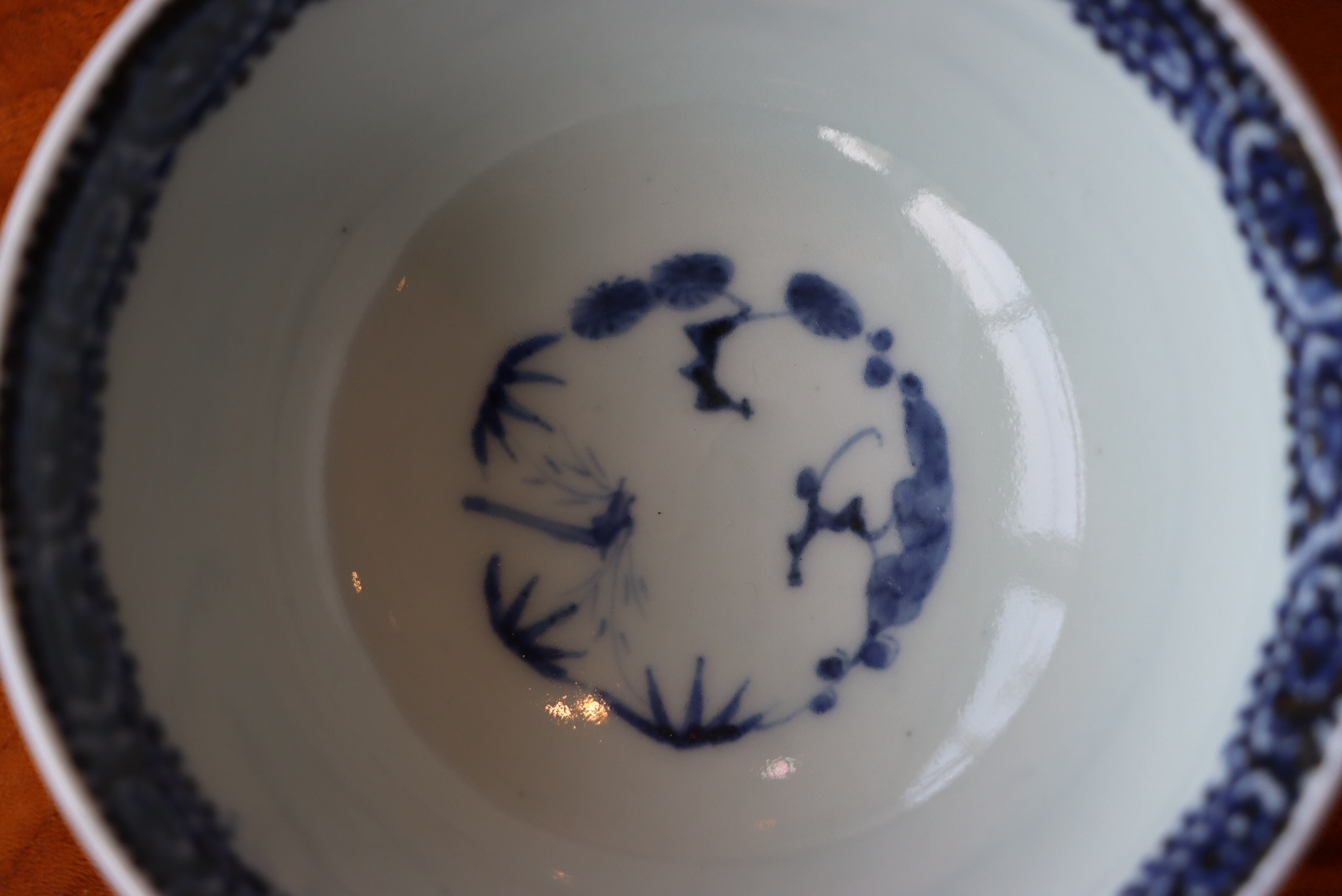古伊万里 染付 蛸唐草文 蓋茶碗 | (有)新原美術 古伊万里 染付 蛸唐草文 蓋茶碗 | (有)新原美術