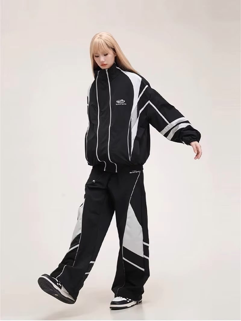 ナイロン セットアップ ジャケット パンツ 韓国 ストリート系 ナイロン セットアップ ジャケット パンツ 韓国 ストリート系
