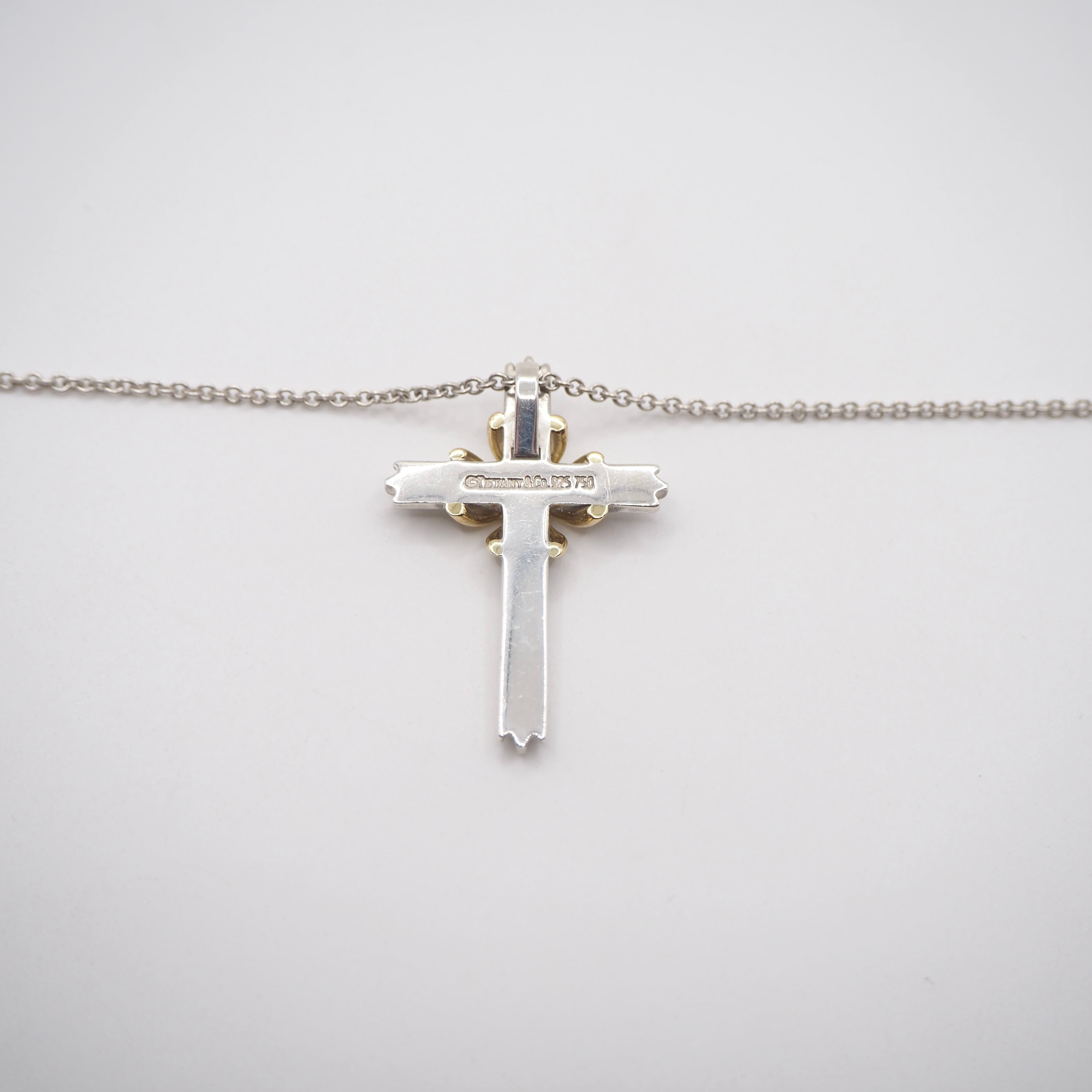 Tiffany&Co. シグネチャークロスコンビネックレス シルバー925 K18