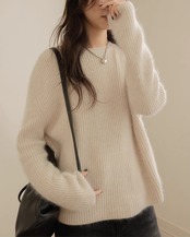 Snood & crew neck knit Sweater T20161