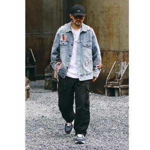 Patchwork damage senim jacket 0356