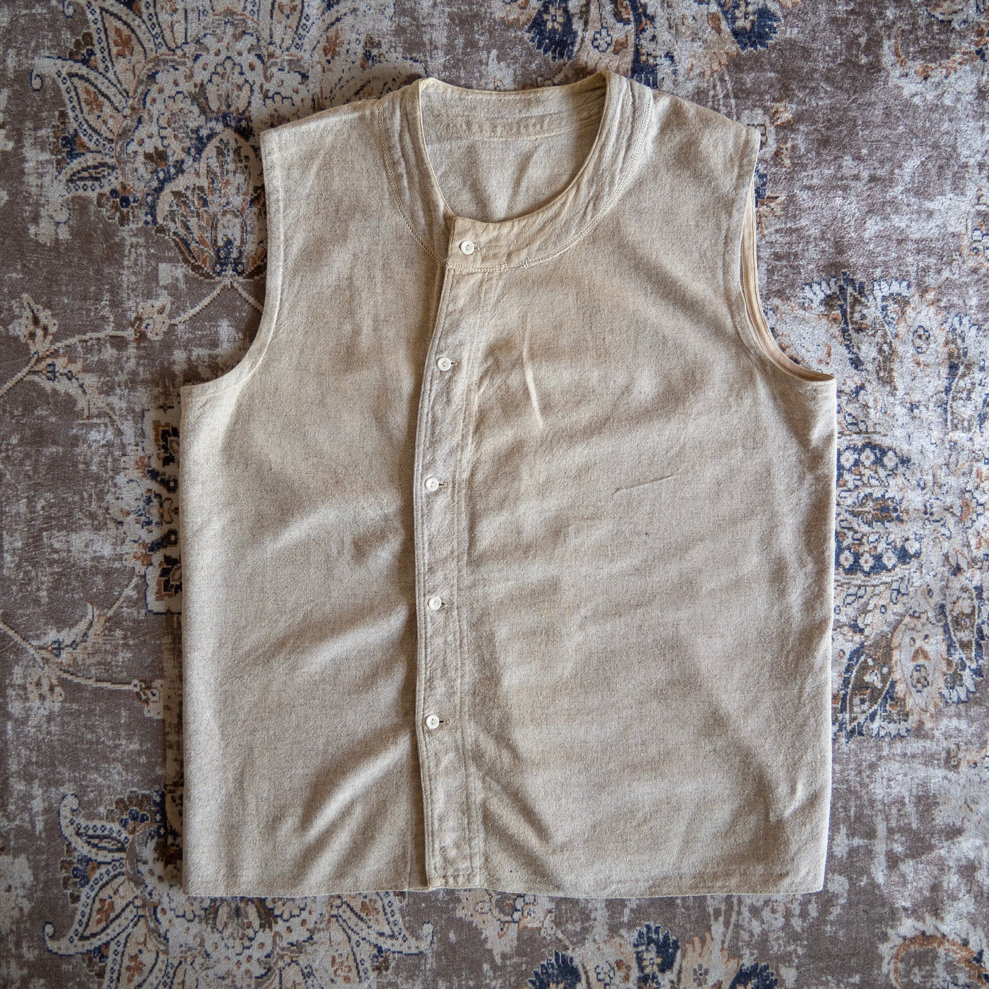 1940s French Light Wool Farmers Vest | 'bout