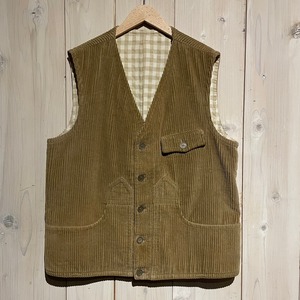 【a.k.a.C.a.k.a vintage】Beige Color Corduroy Vintage Vest