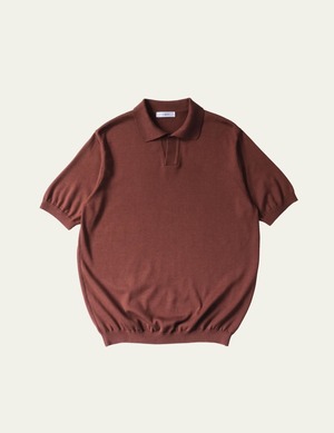 FUJITO Knit SkipperPolo　Brown,Navy