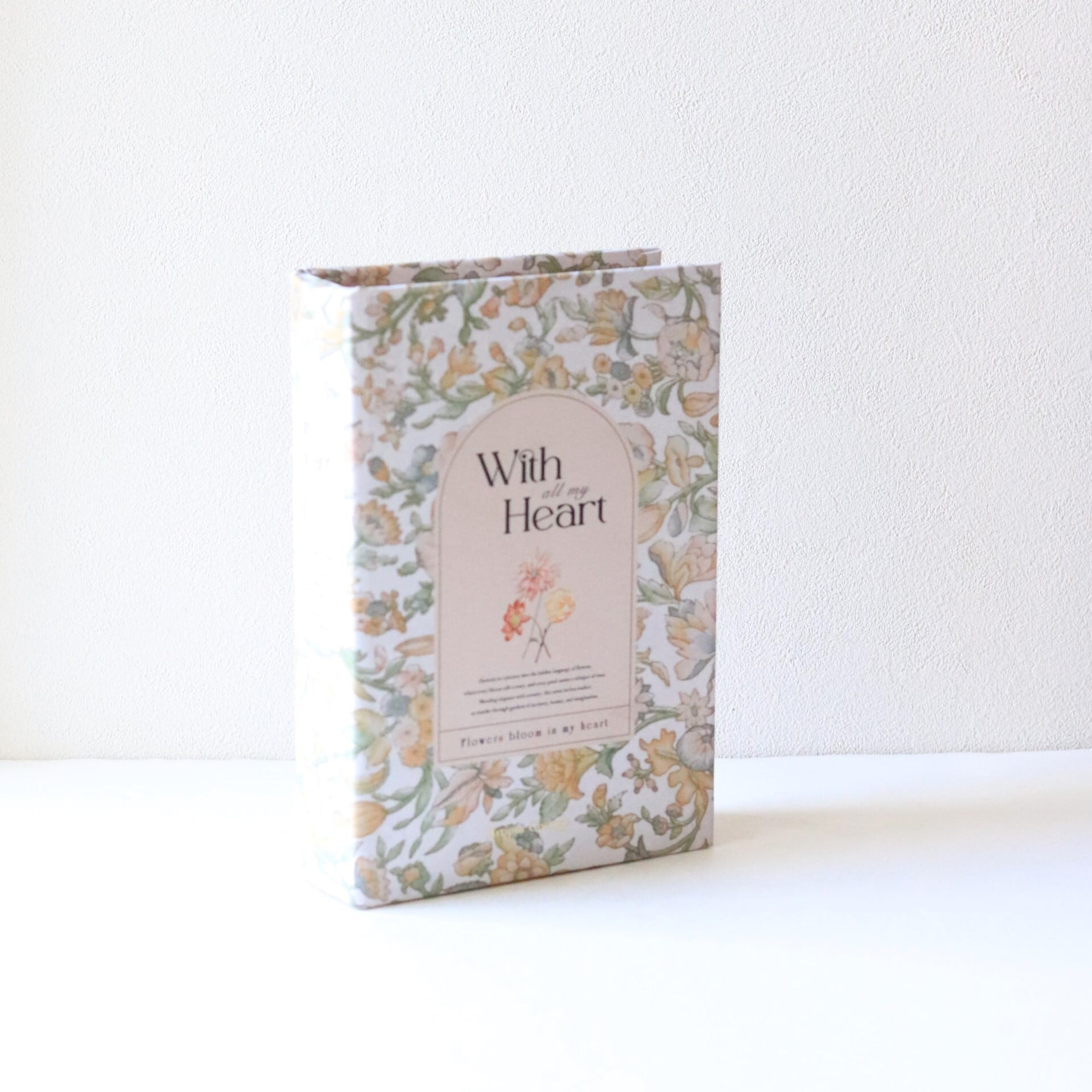 【雑貨・インテリア】ブックボックス フラワー/L